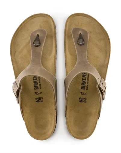 Birkenstock - Gizeh Oiled Leather Sandal - Tobacco Brown